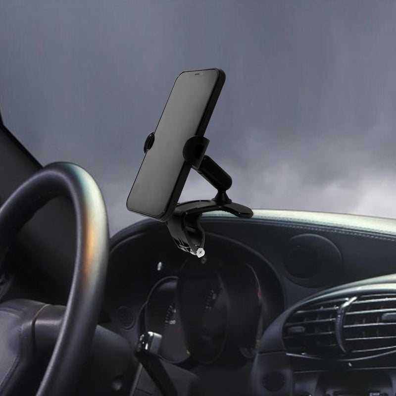 Car Phone Holder Mount for Cell Phone, Auto Dashboard Bracket with Stable Base, Universal Cellphone Car Holder for Navigation and Hands-Free Driving, Black - Image 3