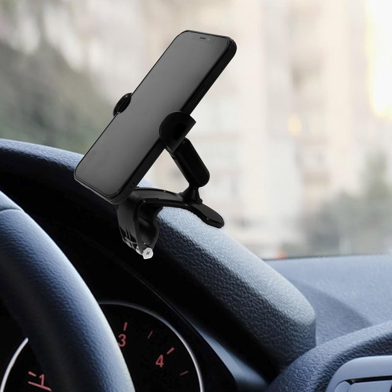 Car Phone Holder Mount for Cell Phone, Auto Dashboard Bracket with Stable Base, Universal Cellphone Car Holder for Navigation and Hands-Free Driving, Black - Image 4