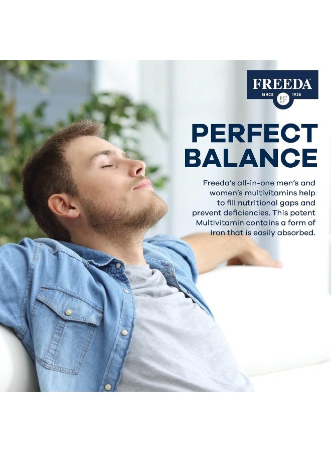 Freeda فريدا ملتي فيتامين يوميًا - كوينتابس-م مع الحديد - مكملات الفيتامينات المتعددة الحلال لصحة النساء - فيتامينات متعددة للنساء والرجال البالغين الذين يعانون من نقص الحديد (250) - Image 5