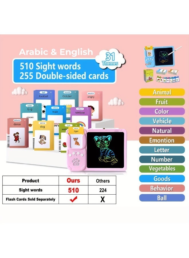 بطاقات تعليمية ناطقة 2 في 1 بالعربية والإنجليزية – تعلّم، تحدّث، وابتكر من خلال اللعب! - Image 4