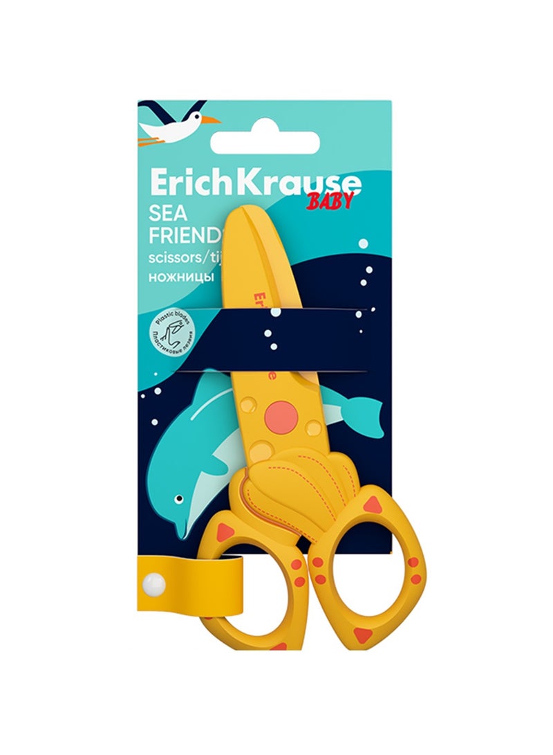 ErichKrause 1-Piece Sea Friends Plastic Kids Scissors Assorted Colours - Image 2