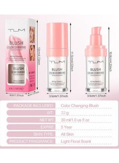 TLM TLM Colour Changing Foundation & Blush – Temperature Sensitive Liquid Blush for Natural Skin Tone, Moisturizing Concealer and Blush, All-Day Flawless, Waterproof Formula  - Image 4