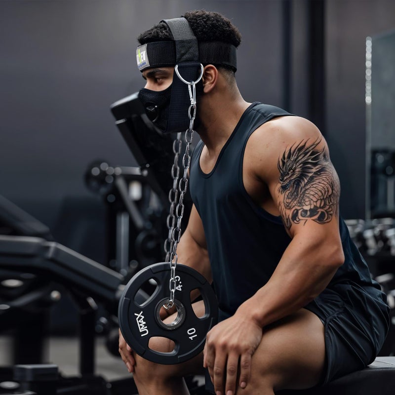 POZTEV Neck Harness with Heavy-Duty Chain - Adjustable Head and Chin Straps for Neck Strength and Pain Relief - Image 4