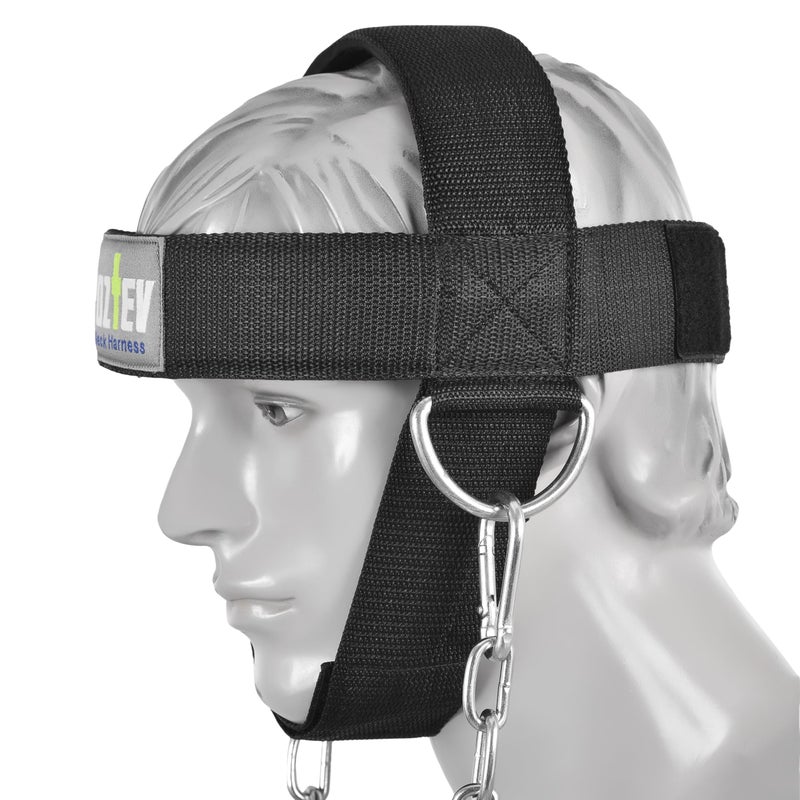POZTEV Neck Harness with Heavy-Duty Chain - Adjustable Head and Chin Straps for Neck Strength and Pain Relief - Image 3