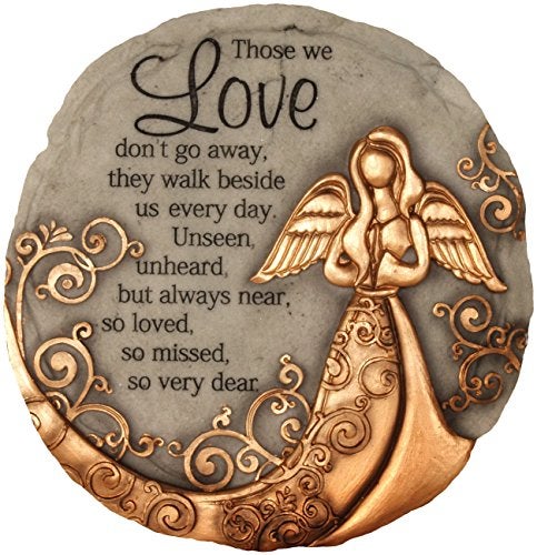 Spoontiques - Garden Décor - Bronze Angel Stepping Stone - Decorative Stone for Garden - Image 1