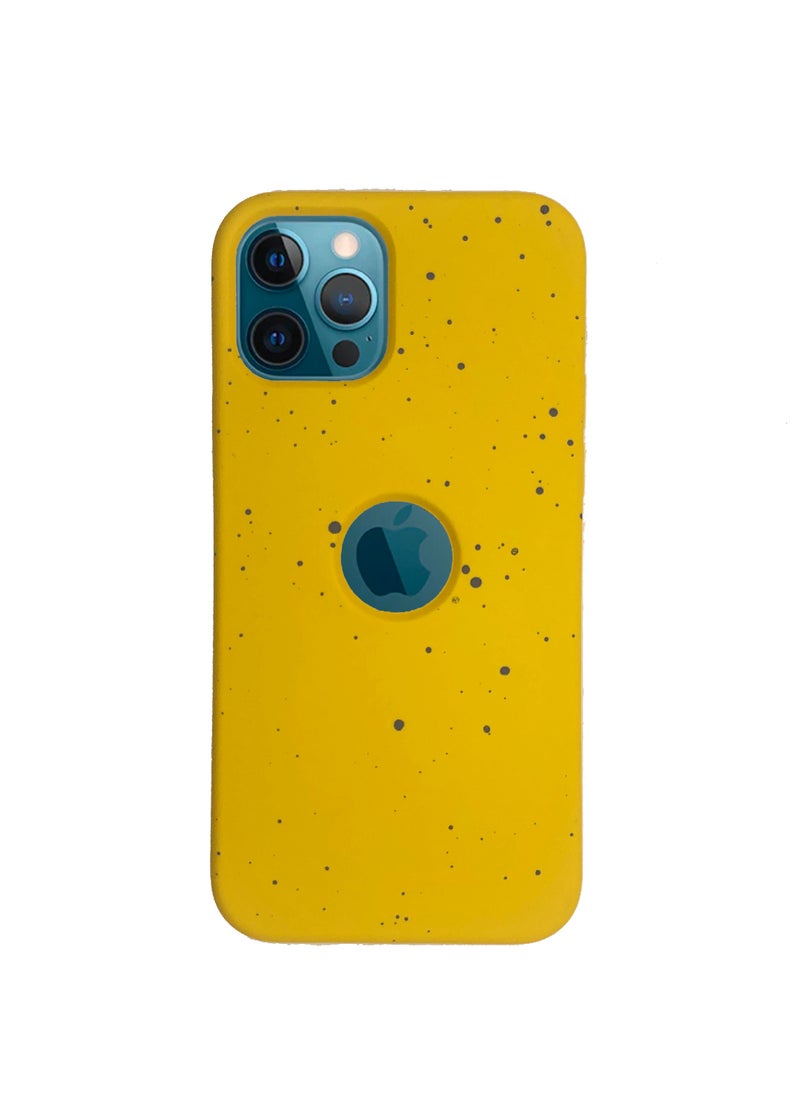 LEEKA - iPhone 12 Pro New Dotted Design Glow Feel PKK Silicone Case for iPhone 12 Pro Yellow - Image 1