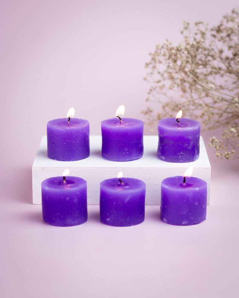 AURA DECOR AuraDecor Fragrance Votive Candles || Smokeless Scented Candle || Aroma Candles || Candles for Decoration || Wedding Candle || Burns Upto 8 Hours (Pack of 6) (Combo) - Image 3