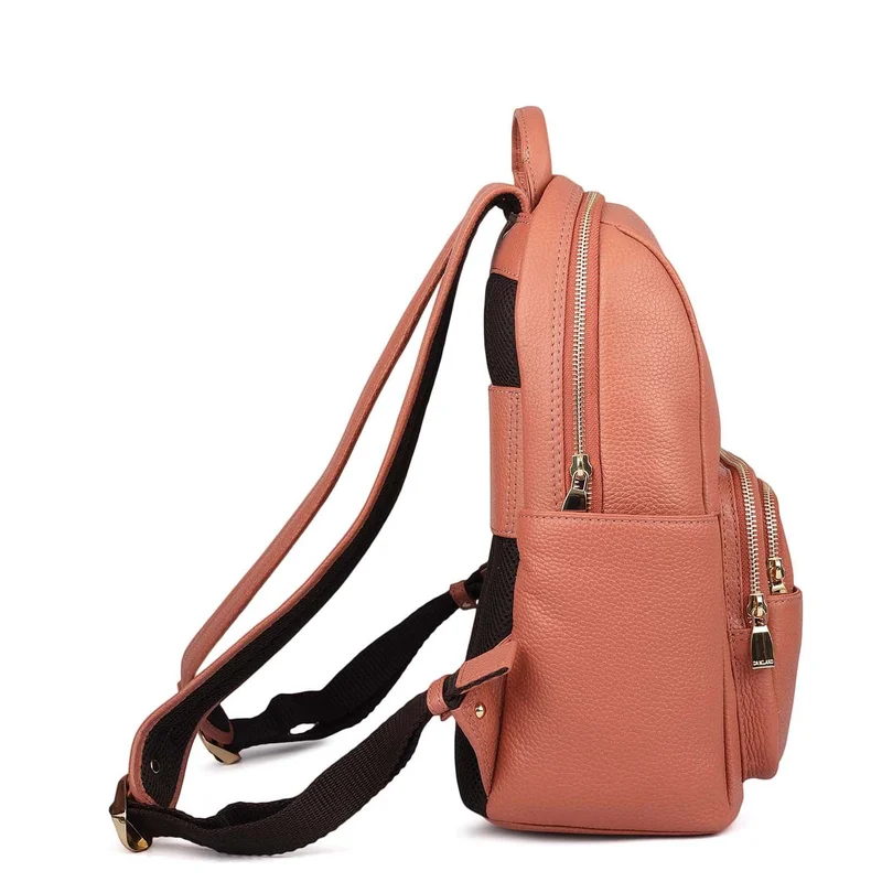 Da Milano  Wax Leather Backpack - Terracotta  | Best Price UAE
