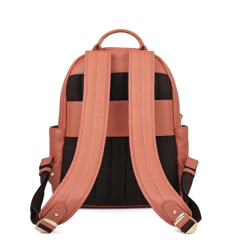 Da Milano  Wax Leather Backpack - Terracotta  | Best Price UAE