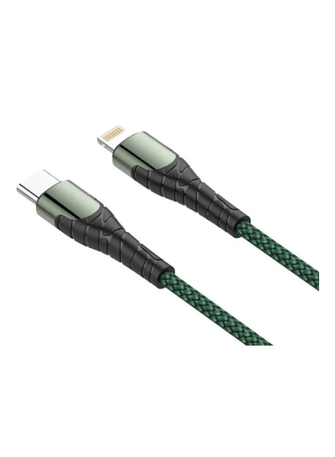 لدينو سلك شاحن قماش تايب سي الى Lightning 2 M بي دي رمادي - Image 2