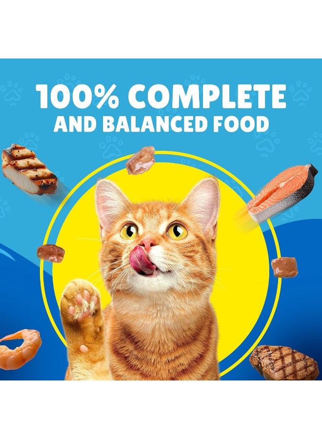 Friskies فريسكيز بيورينا قطع السلمون في صلصة طعام قطط رطب 85 جرام (26 كيس) - Image 3