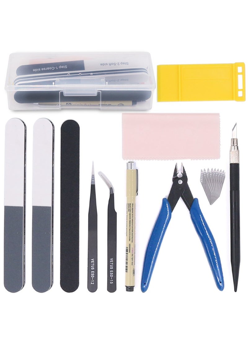 Rustark Rustark 11Pcs Model Basic Tools Craft Set Car Model Building Repair Fix Kit for Gundam Modeler  - Image 1