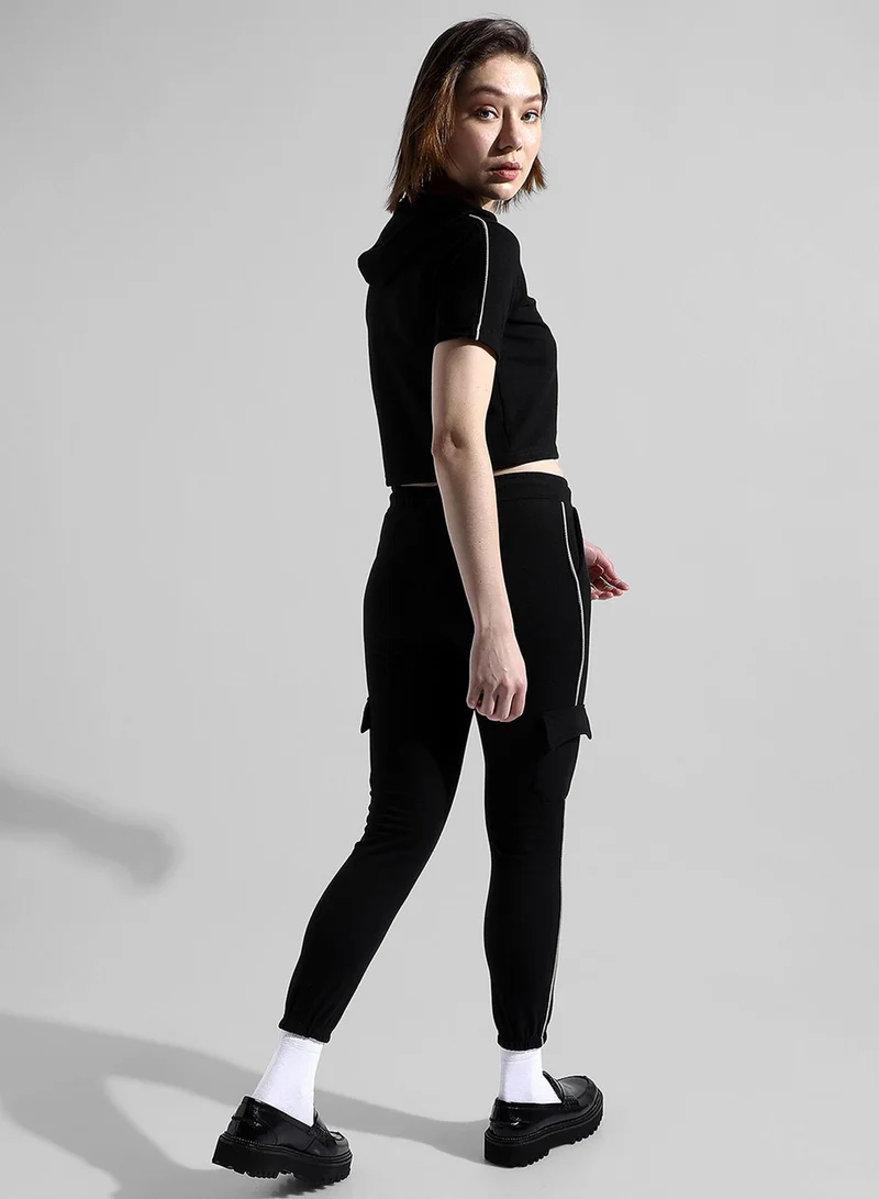 PINACOLADA  Women's Obsidian Black Utility Co-Ord Set for Women | Best Price UAE