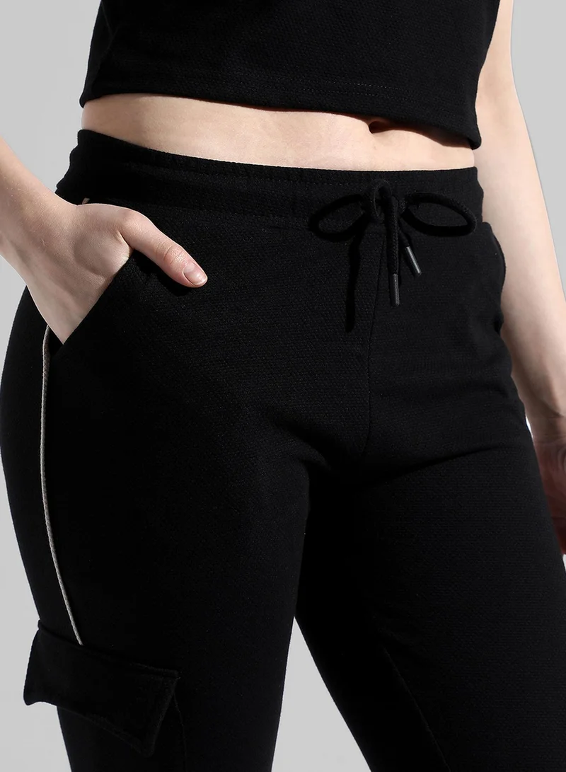 PINACOLADA  Women's Obsidian Black Utility Co-Ord Set for Women | Best Price UAE