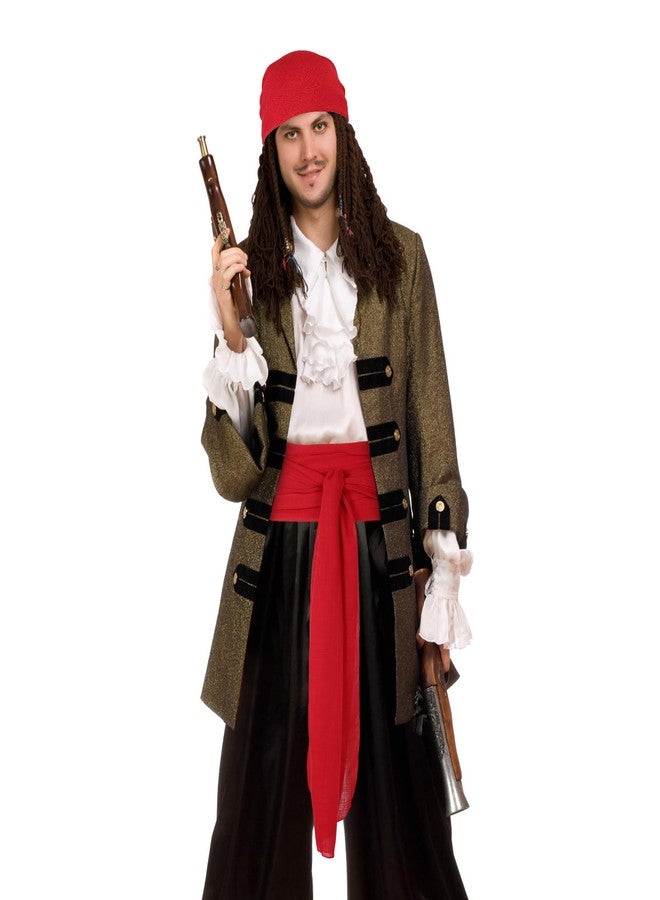 CICOCI Men Pirate Costume Accessories Set For Women Pirate Hat Pirate Head Scarf Pirate Sash Belt Dress Accessories, Red, One size - Image 3