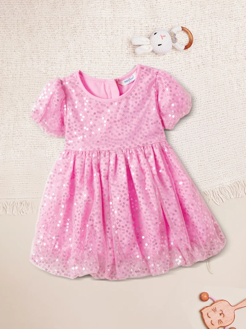 نوتيناتي Nautinati Mesh and Sequin Princess Party Dress for Girls