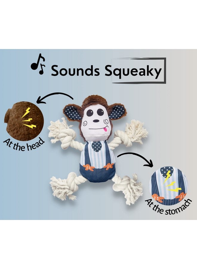 Crinkle Paper Rope Plush Toy For Dogs (Monkey Plush Dog Toy) | Non-Toxic, Soft, Stuffed Interactive Cute Squeaky, Teething Rope Dog Toy | Plush Dog Toy For Small To Medium Dogs - Image 4