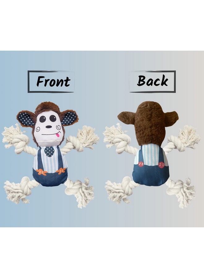Crinkle Paper Rope Plush Toy For Dogs (Monkey Plush Dog Toy) | Non-Toxic, Soft, Stuffed Interactive Cute Squeaky, Teething Rope Dog Toy | Plush Dog Toy For Small To Medium Dogs - Image 2