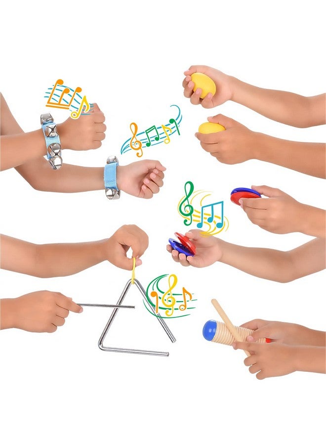 بوكسيكي كيدز مجموعة أدوات موسيقية للأطفال من بوكسيكي، ١٦ قطعة - أدوات إيقاعية تعليمية وموسيقية للأطفال الصغار - مع الدف والماراكاس والكستناء وغيرها لتطوير المهارات الحركية الدقيقة - للأطفال من سن ٣ سنوات فما فوق - Image 4