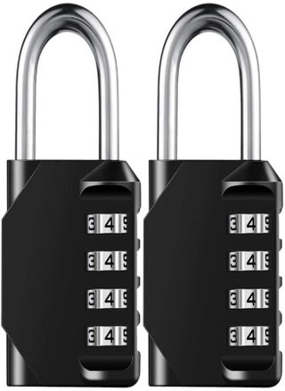 2 Pcs Combination Padlock , 4 Digit Padlock with Locks High Security Code Waterproof Outdoor for Gym Sports Locker, Fence Gate, Toolbox, Case, Hasp Cabinet Storage (Black) - pzsku/Z263F5EB18E4BA532B2E2Z/45/_/1728699780/8a8a3a15-0d07-4d51-8c8e-ec5ac54e8cff