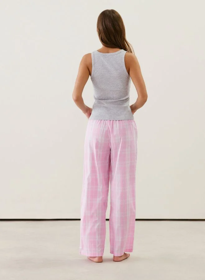 انديز بنطلون قطن مربعات