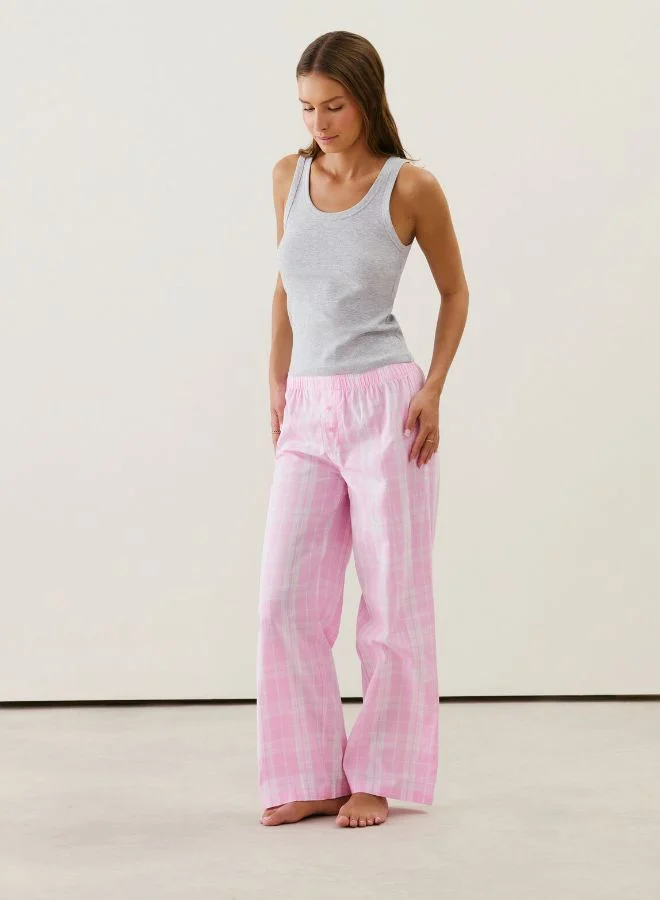 انديز بنطلون قطن مربعات