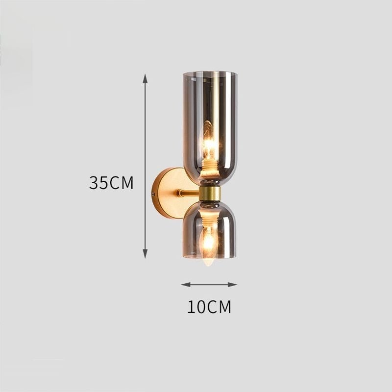 مصباح حائط LED مع معدن وزجاج - Image 3
