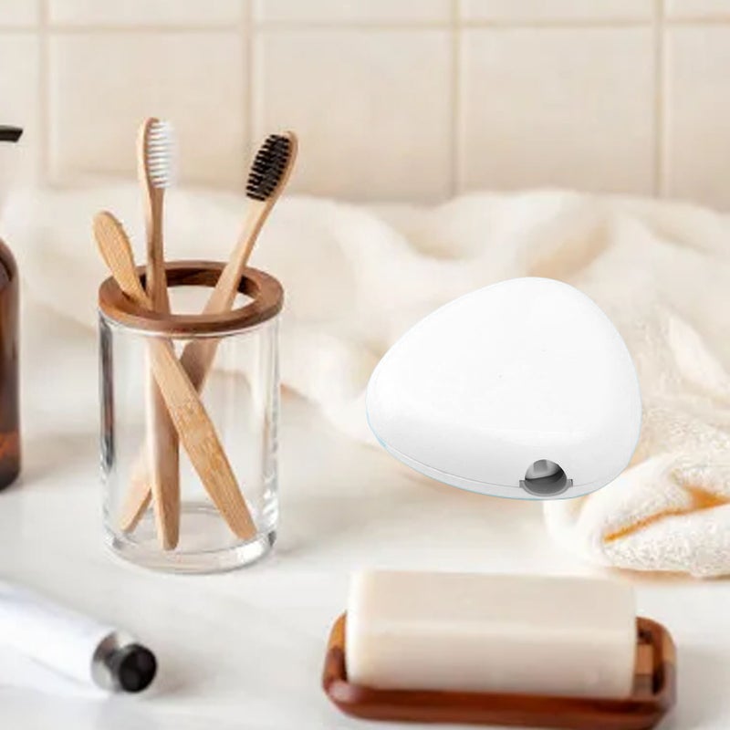 Toothbrush Sanitizer Portable Rechargeable Toothbrush Cleaner Holder Travel Home Toothbrush Case White - Image 2