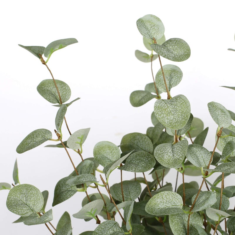 VGIA 6 Pcs 27" Eucalyptus Stems Greenery Stems Eucalyptus Leaf Spray in Green Silk Plastic Plants Floral Artificial Plants for Home Party Wedding Decoration - Image 4