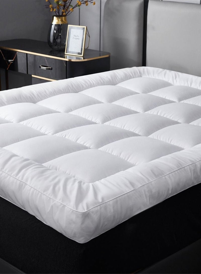 Family Bed Mattress Topper Fiber Size 100 × 190 × 8 cm  - Image 1