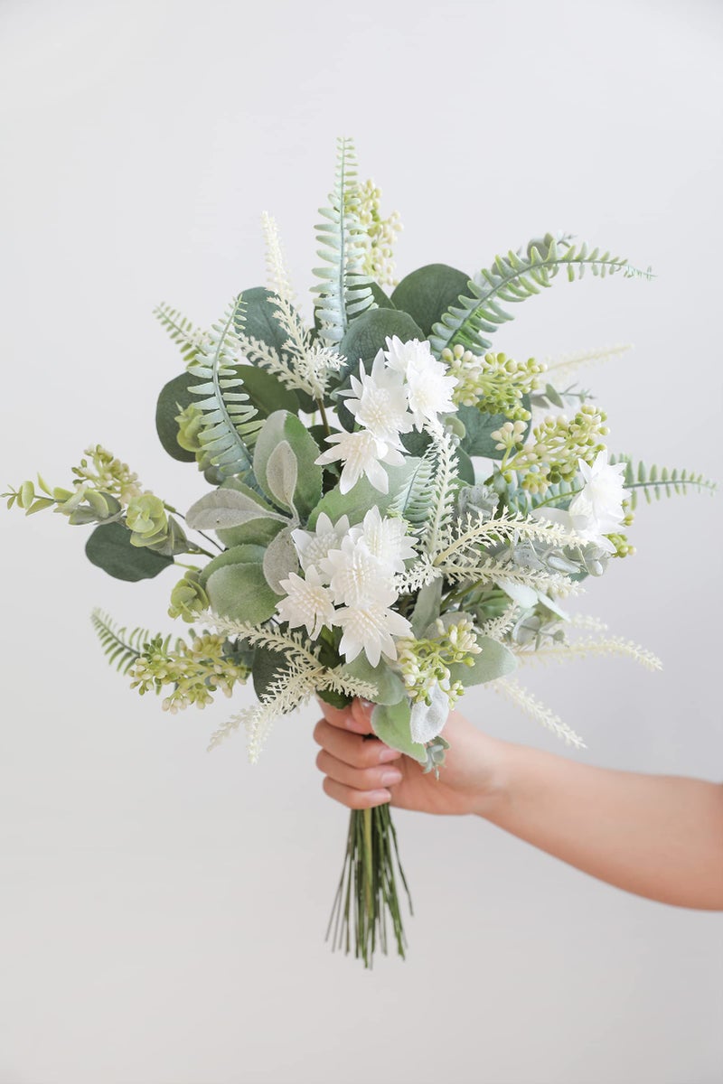Serra Flora Artificial Greenery Spray Box Set(Pack of 46pcs) with 7 Kinds of DIY Wedding Bouquet Filler Table Centerpieces and Floral Arrangement (Dusty Green) - Image 2
