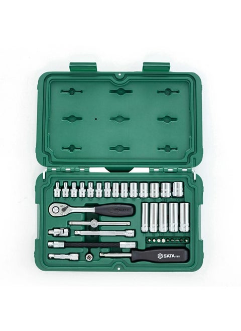 SATA GL09001 36-Piece 1/4" Drive 6 Point Metric Socket Set