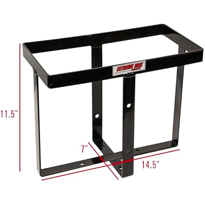 rayihni 5001.6809 Universal Fuel Jug & Water Can Mounting Bracket for Containers with 7" x 14.5" Base Footprint, Set of 2 - Attach to Trailer Frames, Cargo Racks, UTV Cages, RV Bumpers and More - Image 3