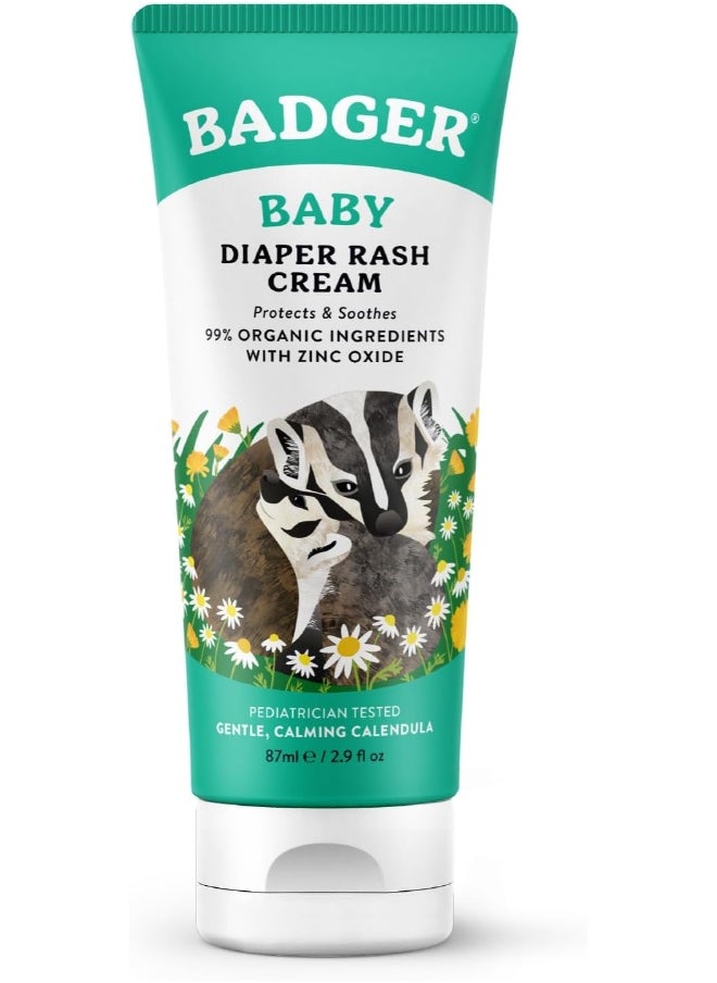 Badger Badger Zinc Oxide Diaper Cream 2.9 Fl Oz  - Image 1