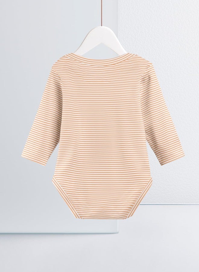 HELLCAT 100% Cotton Romper, Sleepsuit, Bodysuit for Babies (Unisex, 0-18M, Full sleeve)_Orange/Yellow/Pink_0-6 Months - Image 4