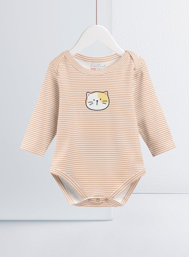 HELLCAT 100% Cotton Romper, Sleepsuit, Bodysuit for Babies (Unisex, 0-18M, Full sleeve)_Orange/Yellow/Pink_0-6 Months - Image 3
