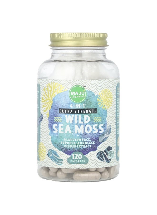 Maju Superfoods Maju Superfoods, Wild Sea Moss, Extra Strength, 120 Capsules  - Image 1