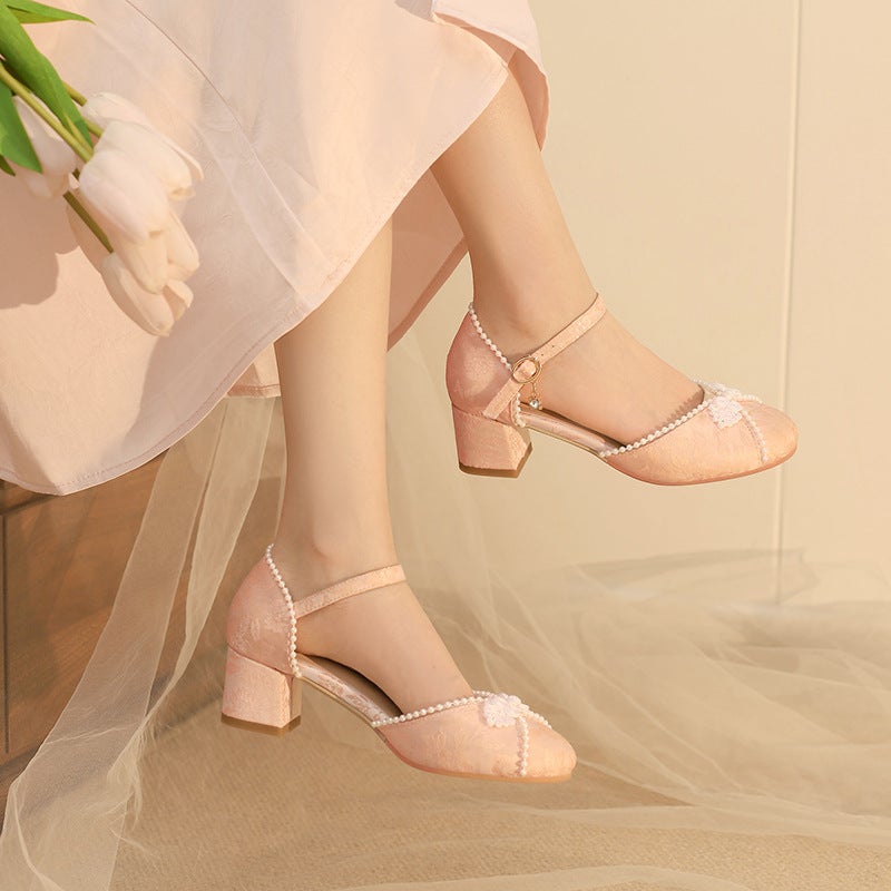 Autumn 28-43 Ethnic Style Horse-Faced Skirt Cheongsam Hanfu Shoes New Chinese-Style Buckle Hollow Sandals - Image 3
