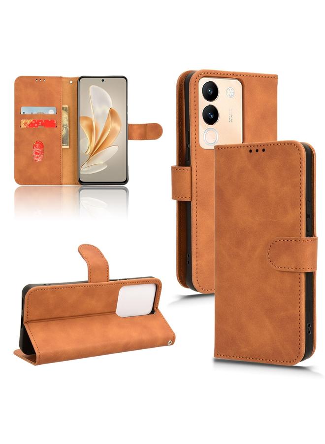 The Bros Case For vivo V29e 5G Skin Feel Magnetic Flip Leather Phone Case