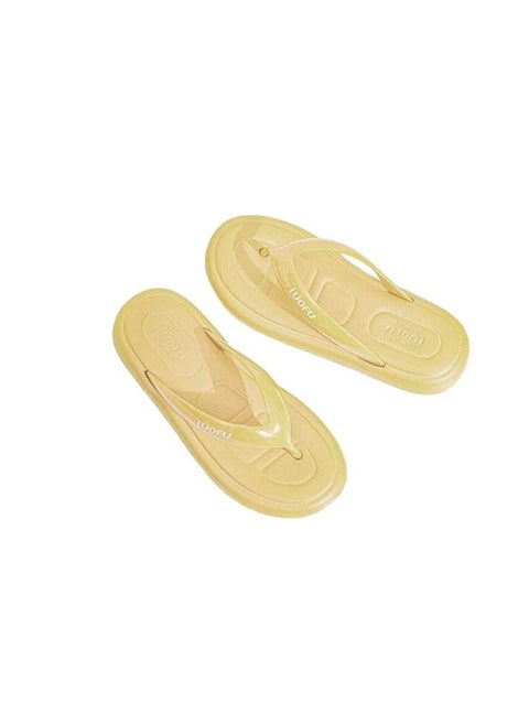 Women's Summer Slippers, Rubber Toe, Multi-Colored, Code M