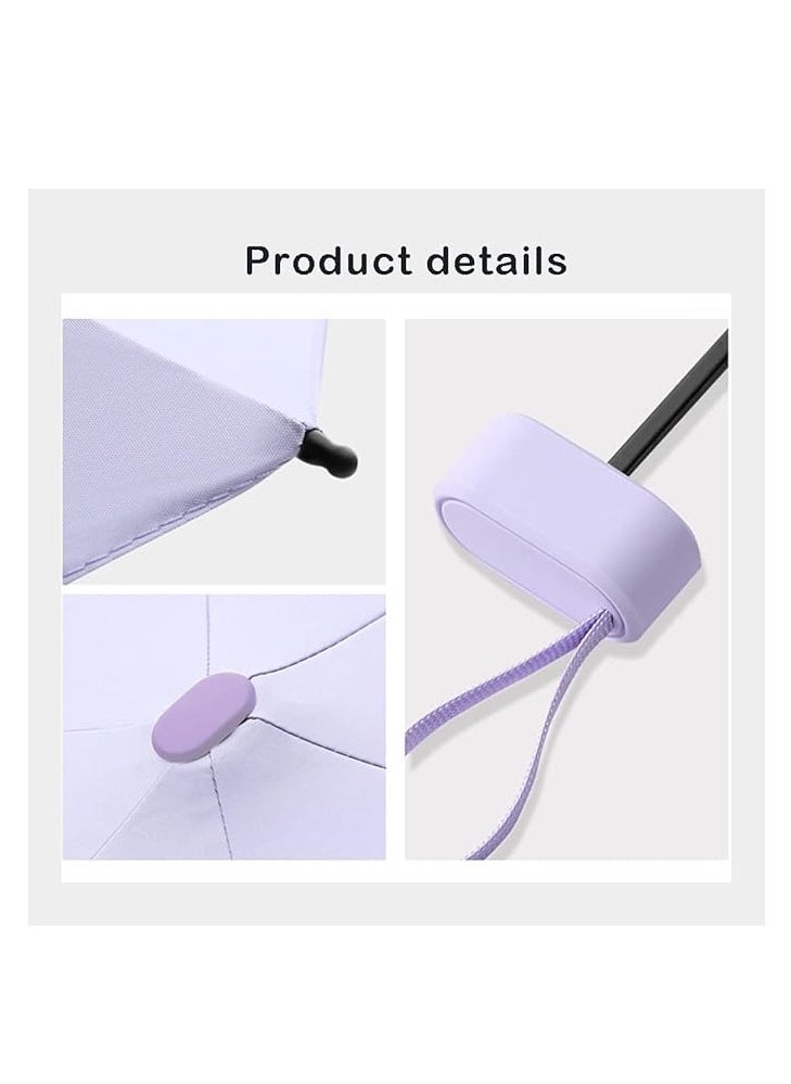 Hihonor - Mini Travel Umbrella,  Ultra-Light 6 Fold Umbrella, Anti-Uv & Rain Folding, Sunscreen Pocket Umbrella,  Folding Pocket Umbrella for Handbags - Image 1