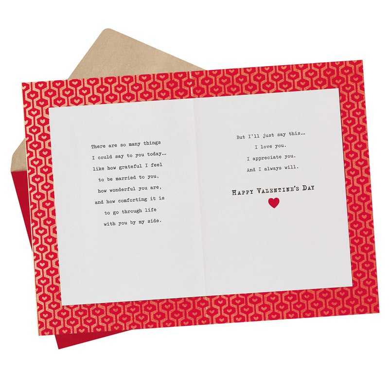 Hallmark Valentine's Day Card for Husband (Three Gold Hearts) (0699VFE7622) - Image 2