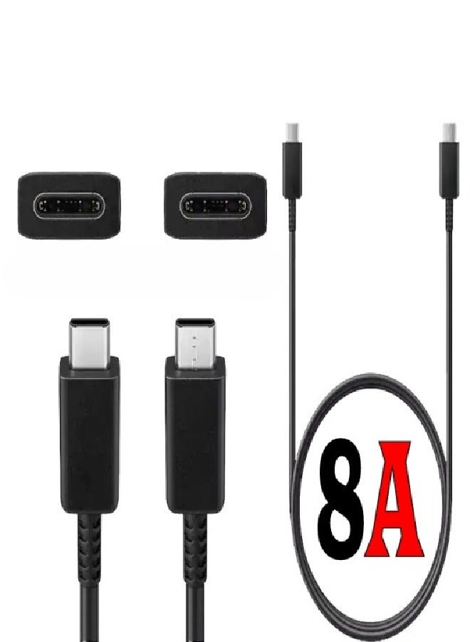 Original Very Fast Charging and Data Cable 8A (From Type C to Type C) Compatible With all Phones - Black