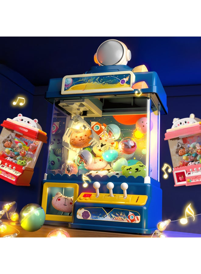 Zhen Guai Duck Children's Doll Catch Machine Internet Popular Household Large Clamp Doll Game Machine Electric Coin Gashapon Machine Toy-Color:[Pink Space Doll Machine] Configuration: 2 Tumbler +2 Dolls +3 Twisted Eggs (color Box) - Image 2