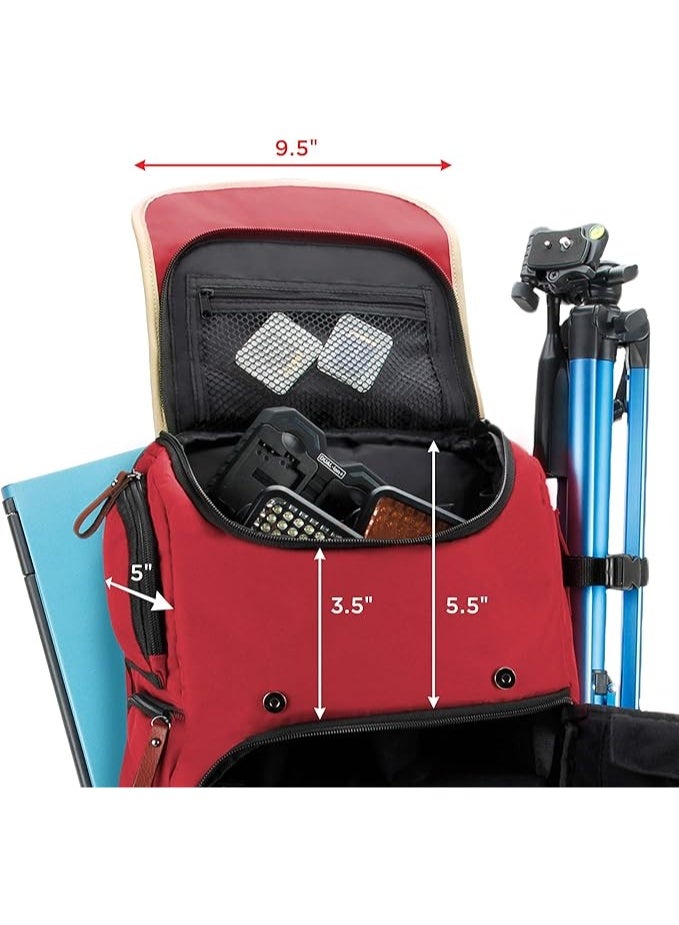 جوجروف حقيبة ظهر GOgroove كبيرة الحجم لكاميرات DSLR ولابتوب - Image 3