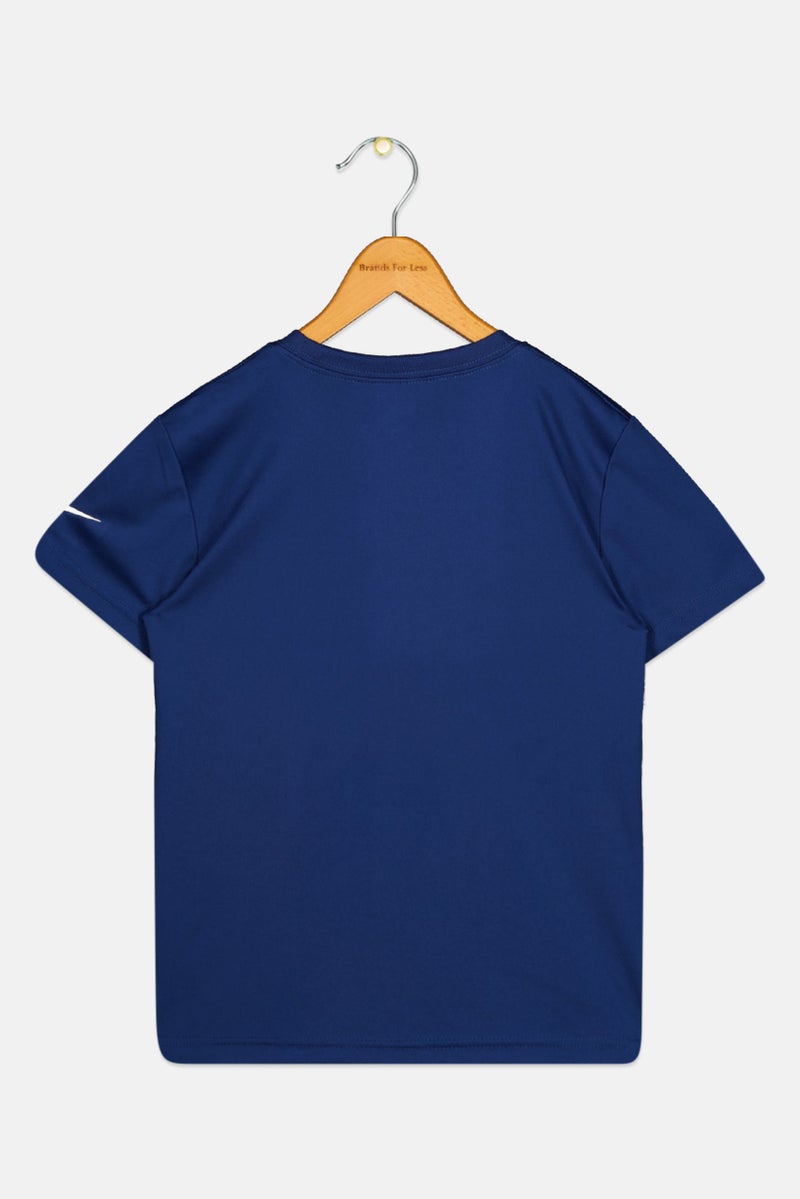 Nike 3Brand by Russell Wilson Kids Boy Short sleeve Brand Logo Training T-Shirt, Navy - Image 2