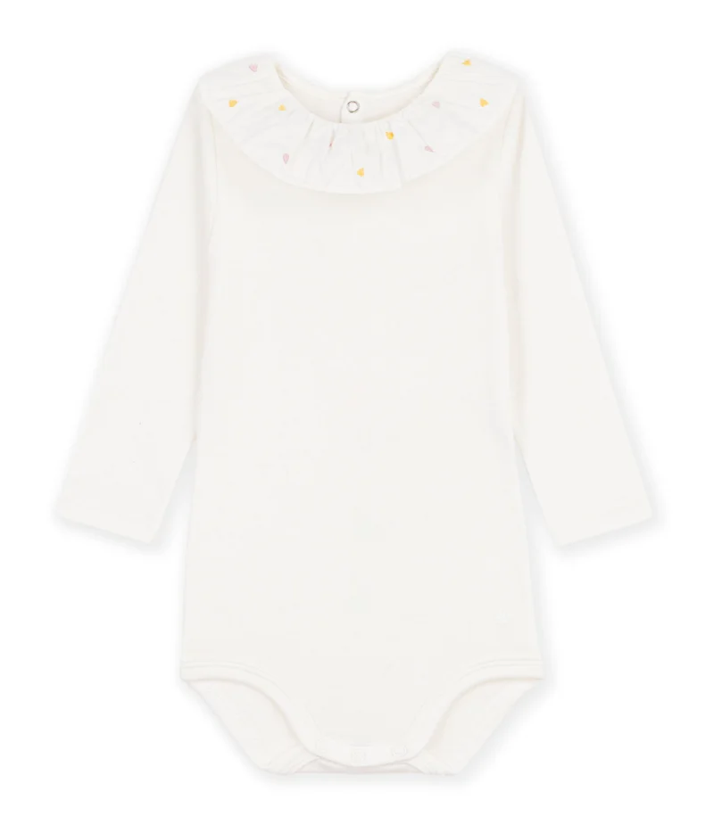 بيتي باتو Babies' Plain Cotton Body With An Embroidered Collar