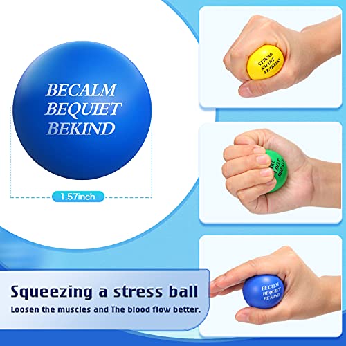 Zomiboo 20 Pieces Motivational Stress Balls Bulk for Adults Back to School Gifts Fidget Inspirational Funny Toys Squeeze Balls Employee Appreciation Gift for Adult Goodie BagVibrant Color - Image 5