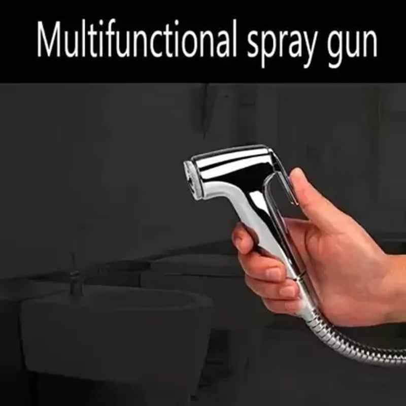 Spazio Brass Vignette Collection 2 Way Bib Cock Wall Mount Pack of 1 Jaguar Health Faucet SetSS 15m Tube for Bathroom Chrome Finish Silver Plated Bib Tap Faucet Wall Mount Installation Type - Image 4