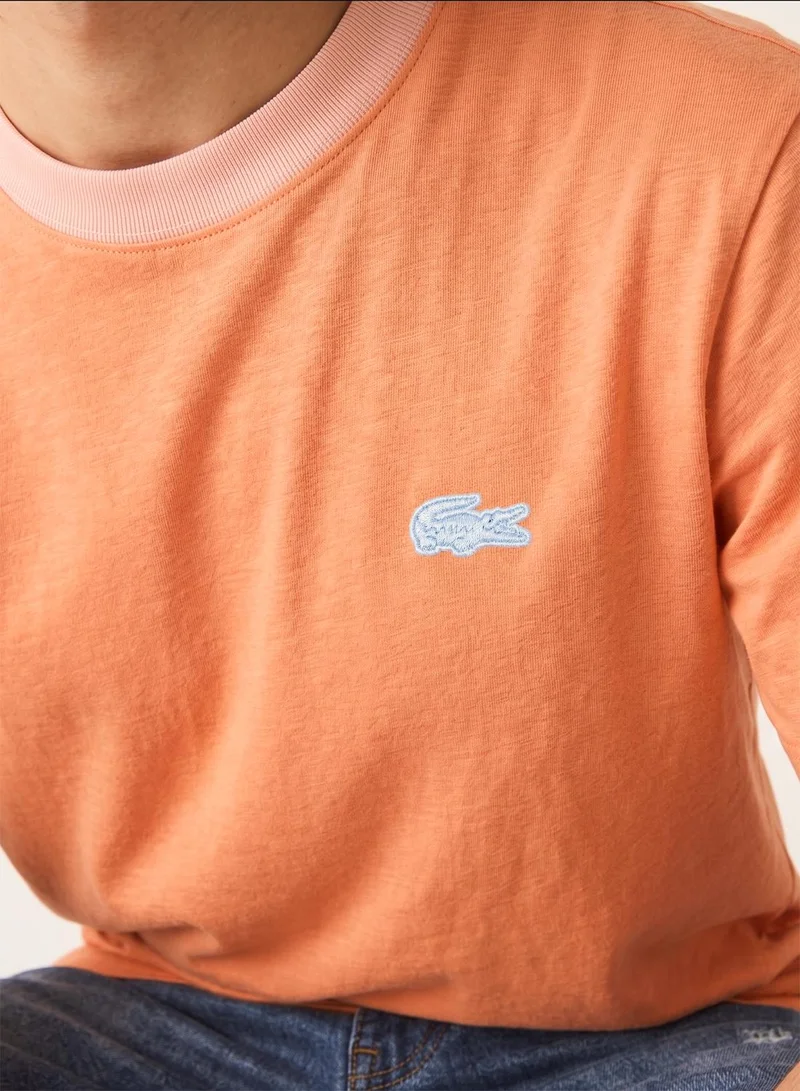 لاكوست Classic Fit Colorblock Cotton T-Shirt